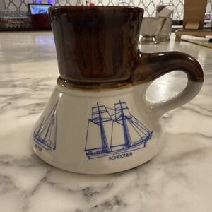 Vintage Bearly Surviving Sailboats Nautical Coffee Mug No Slip or Spill 1979